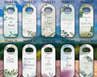 PERSONALIZED Magnet Bottle Opener for Engagement Party Favor, Anniversary Gift, Bulk Magnet, Custom Bottle Opener, Wedding Gift for Guests
