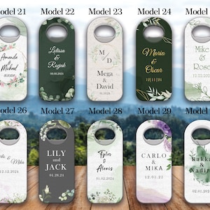 100 Apribottiglie Magnetici Personalizzati Ospiti, Regali di Matrimonio, Regalo per Lei, Apribottiglie da Frigo, Save The Date, Bomboniera
