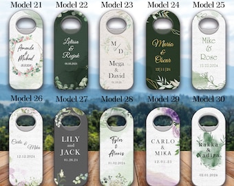 PERSONALIZED Magnet Bottle Opener for Engagement Party Favor, Anniversary Gift, Bulk Magnet, Custom Bottle Opener, Wedding Gift for Guests