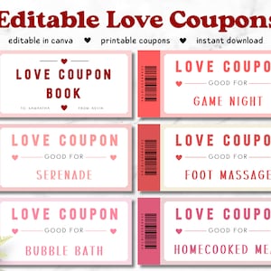 Libro de cupones personalizable, regalo de primer aniversario para ella, regalo navideño único para mujeres, regalo personalizado