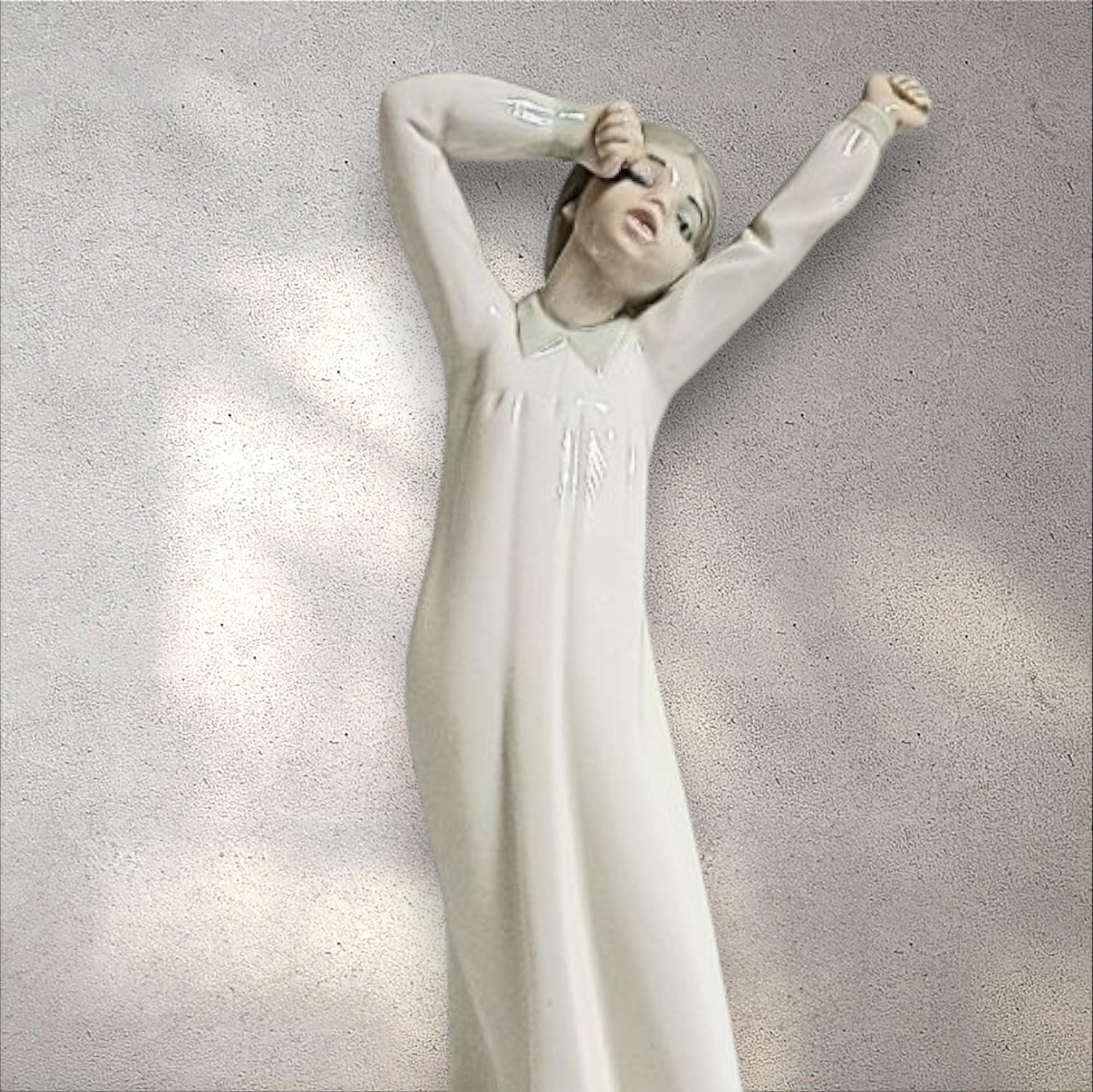 1970s Lladro Zaphir Porcelain Stretching Girl Figurine by Jose