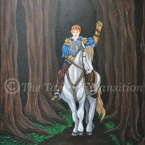 Champion of Pentacles, original acrylic painting on canvas - Tarot Card artwork