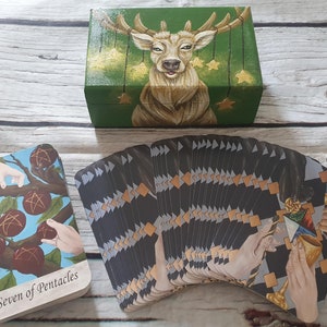 Handbemalte Tarot Box, Tarot Aufbewahrung, Altar Artikel &quot;