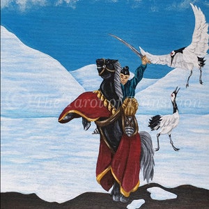 Champion of Swords, original acrylic painting on canvas - Tarot Card artwork