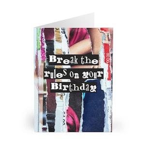Rompi le regole - Biglietto di auguri di compleanno / Liberati con questo divertente biglietto di auguri di compleanno: regalo perfetto per la tua migliore amica