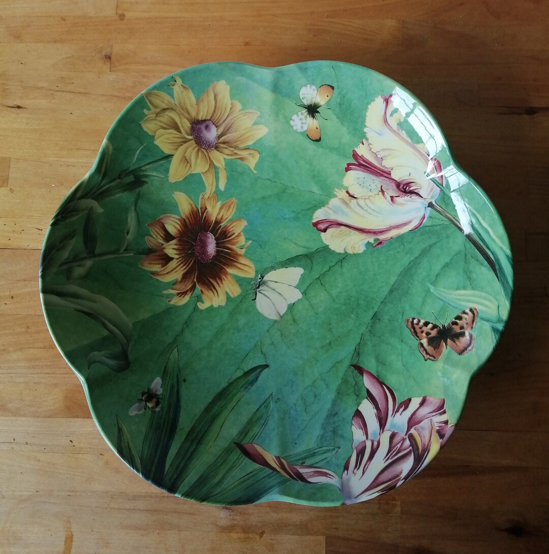 Spode 'Floral Haven' ondiepe serveerschaal met Etsy Nederland