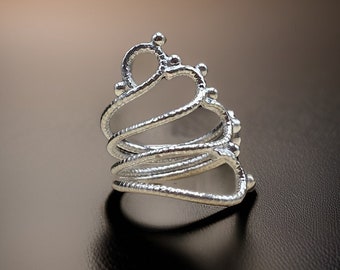 Solid Silver Ring, 925 Sterling Silver Ring, Handmade Ring, Boho Ring, Statement Rings, Dainty Ring, Promise Rings, Mothers Day Presents.