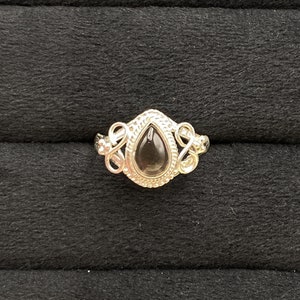 Smoky Quartz Ring, 925 Sterling Silver Ring, Statement Ring, Etsy Silver Jewelry, Daughter&#39;s Present, Designer Jewelry, Natural Stone Ring,