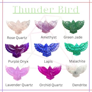 Natural Gemstone Carving Eagle Bird, Thunder Bird, Hand Carve Bird Pendant, Eagle Charm, Mix Gemstone Eagle Jewelry, Women Bird Necklace