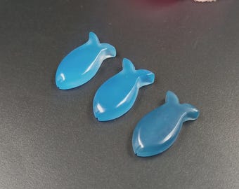 Hand Carved Gemstone Fish Pendant, Natural Healing Stone Jewelry, Wire Wrap Crystal Charm, Handmade Boho Jewelry Making Charm, Gift For Her