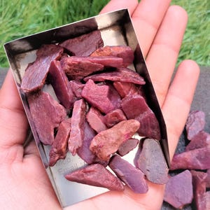 5 piezas de rodajas de rubí en bruto, rubí natural sin pulir, piedra de manifestación, fabricación de joyas, piedra de protección, tienda de cristales curativos