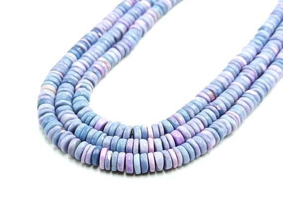 AAA Purple Shaded Opal Heishi Disc Beads 6–7 mm, 16″ Strand, Flat back Spacer Beads, Flat Washer Gemstone for Jewelry Making, Gift for Her