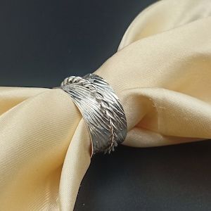 Silver Spinning Ring, 925 Sterling Silver Ring, Meditation Spinner Ring, Anxiety Ring, Fidget Ring, Worry Ring, Hammered Ring