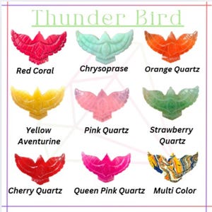 Natural Gemstone Carving Eagle Charm, Thunder Bird Pendant, Hand Carve Bird Pendant, Mix Gemstone Jewelry, Women Necklace, Jewelry Making