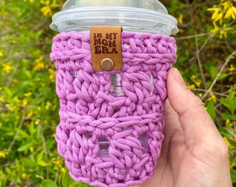Handmade Crochet Cup Cozy: Iced Coffee, Boba, Tea