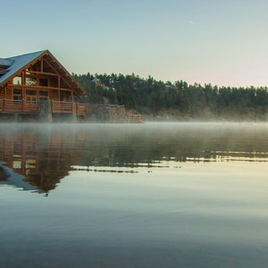 Lake House in Winter Digital Print 5" x 7"