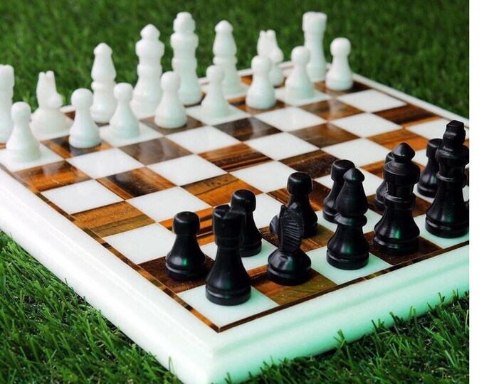 Magical Marble Chess Board Exquisite Handmade Inlay Artwork for Home and Gifts
