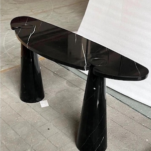 Nero Marquina Console Table, Black Marble Console Table, Custom Order Console Table