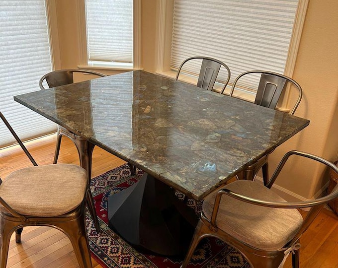 Labradorite Stone Dining Table | Luxury Gemstone Table Top