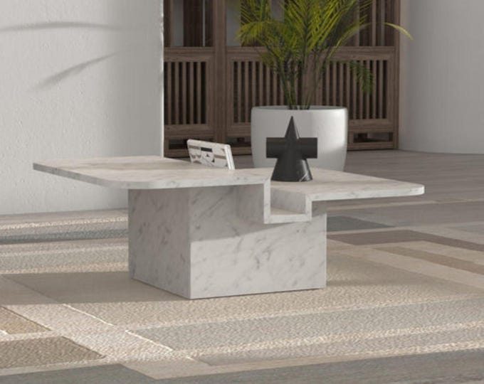 Luxury Carrara Marble Coffee Table