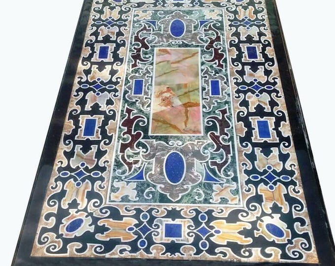Luxury Marble Mosaic Table | Italian Style Inlay Decor