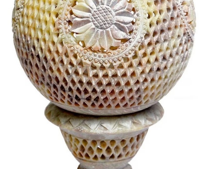 Marble Lamp Hand carved Aroma Tea Light Candle Holder Home Decor & Gifts