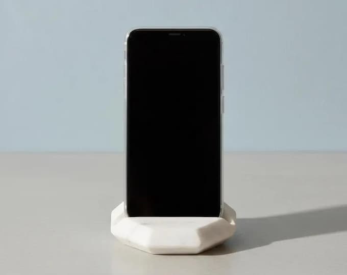 Marble Phone Stand, Minimalist Stone Phone Holder