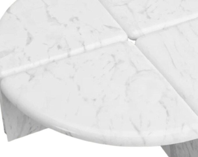 White Carrara  marble coffee table