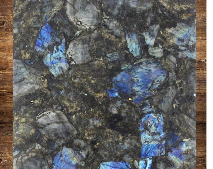 Labradorite Coffee Table Top: Handcrafted Natural Stone Slab