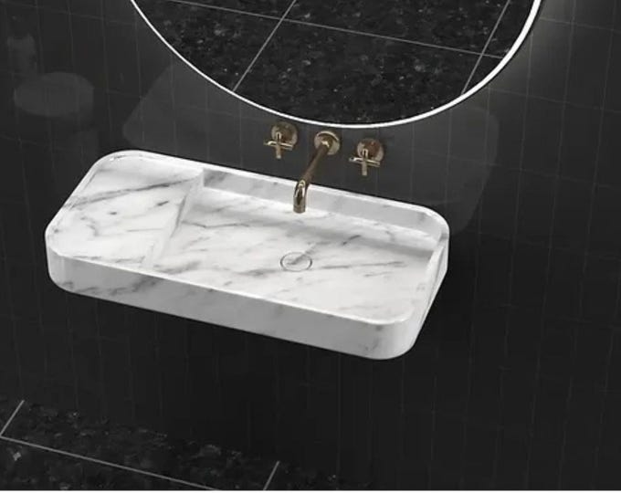 Modern Floating Stone Wash Basin
