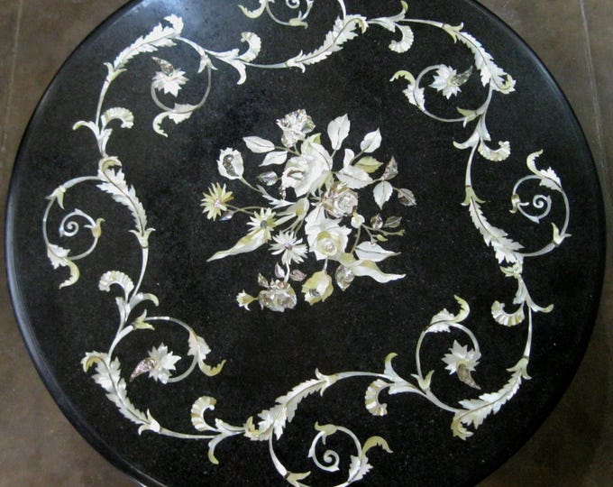 Pietra Dura Table Top: Semi Precious Stone Inlay Art