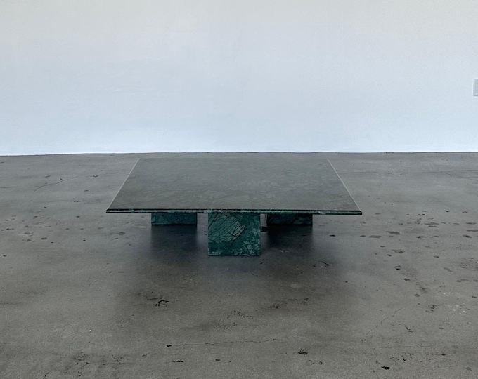 Handmade Green Marble Coffee Table Modern Minimalist Centerpiece