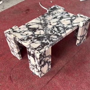 Calacatta Viola Marble Coffee Table, Marble Coffee Table, Marble End TableSide Table, Free Shipping, custom order