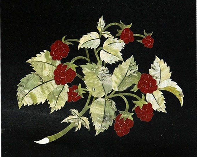 Black Marble with Pietra Dura Art form Indian Cottage Art and Crafts