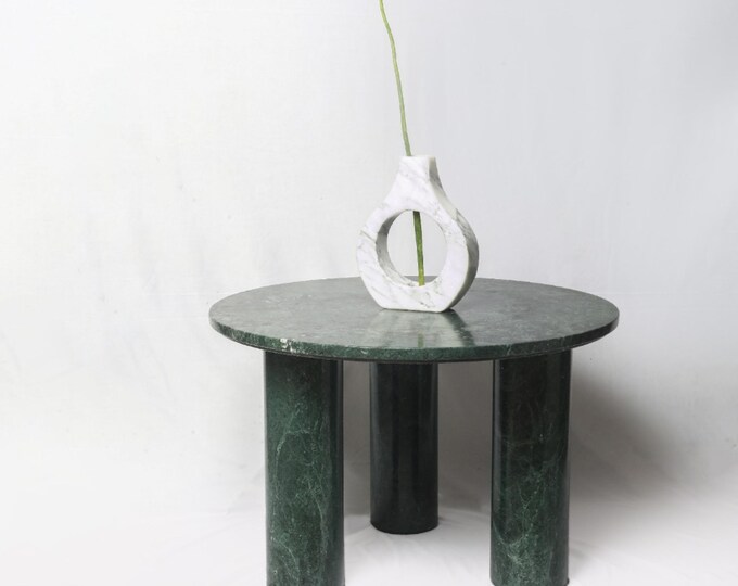 Custom Green Marble Coffee Table: Bespoke Stone Furniture