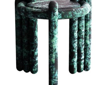 Green Marble Side Table: Round Living Room Furniture