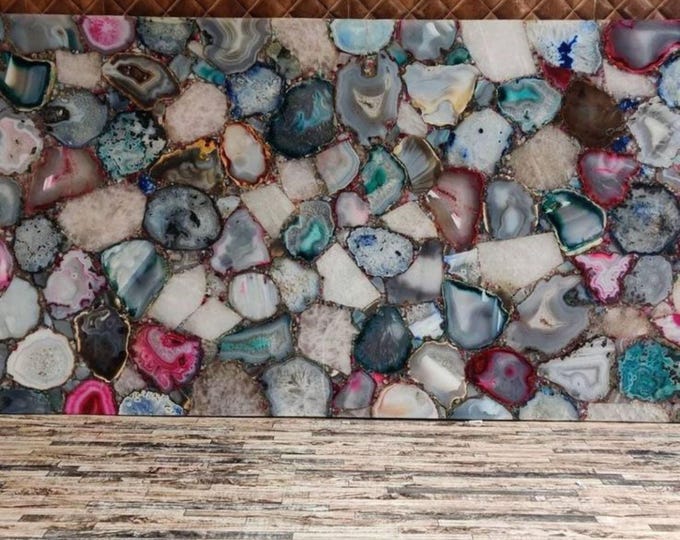 Handmade Multi Color Quartz Table Top: Modern Luxury Furniture
