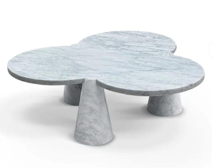 Custom Carrara Marble Coffee Table Handmade Stone Furniture