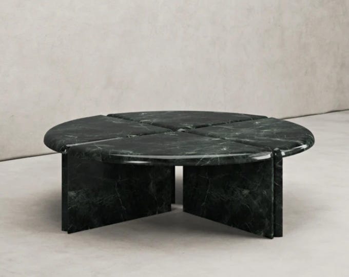 Green marble Coffee Table Set, Side Table, End Table, Marble Table, Marble Coffee Table