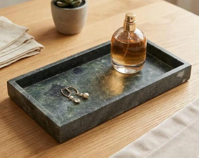 Natural Stone Vanity Tray – Jewelry Perfume Display Tray, Modern Home Decor