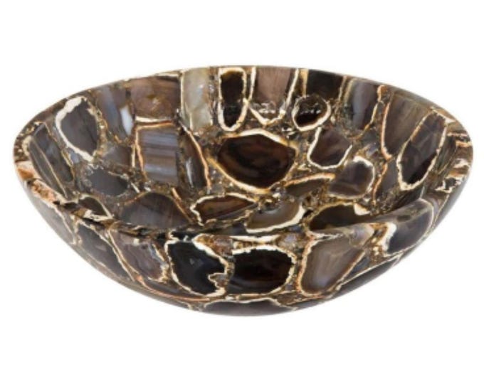 Handmade Agate Stone Bowl – Luxury Decorative Marble Bowl