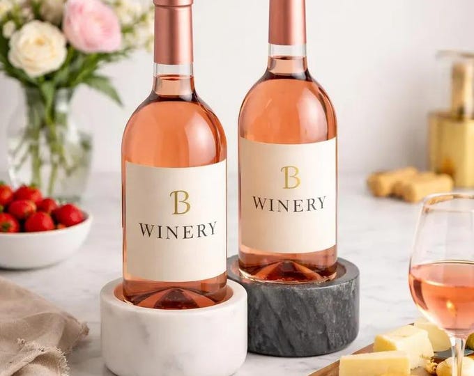 Marble Wine Bottle Coaster, Stone Bottle Holder