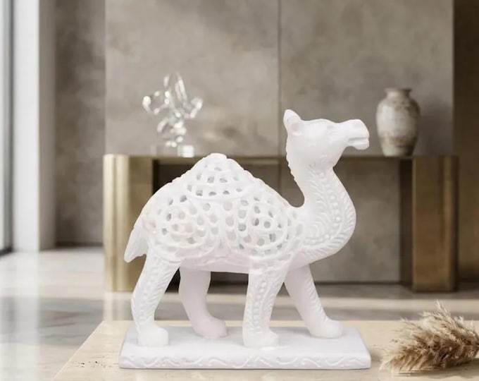 Hand Carved Animal Figurine, Modern Minimalist Decor