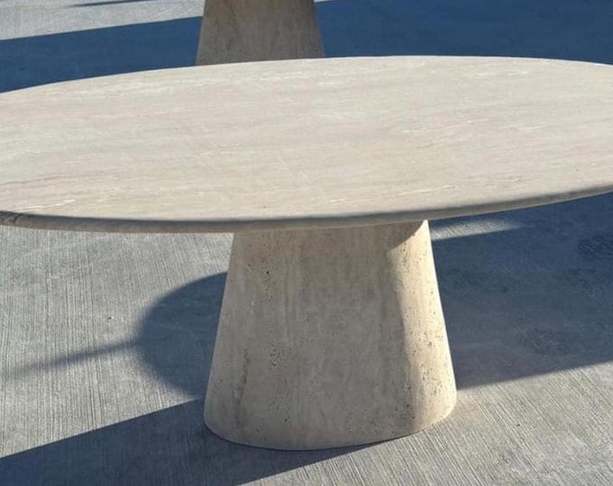 Oval Marble Coffee Table: Custom Living Room Furniture