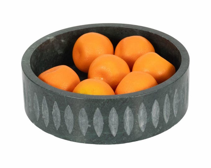 Stone Round Bowl: Rustic Kitchen & Home Decor