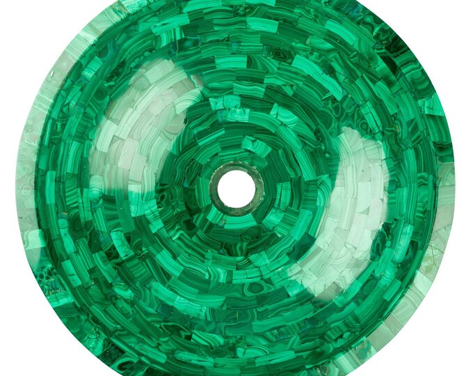 Decorative green malachite vessel basin – Luxurious Green Stone Vanity Sink