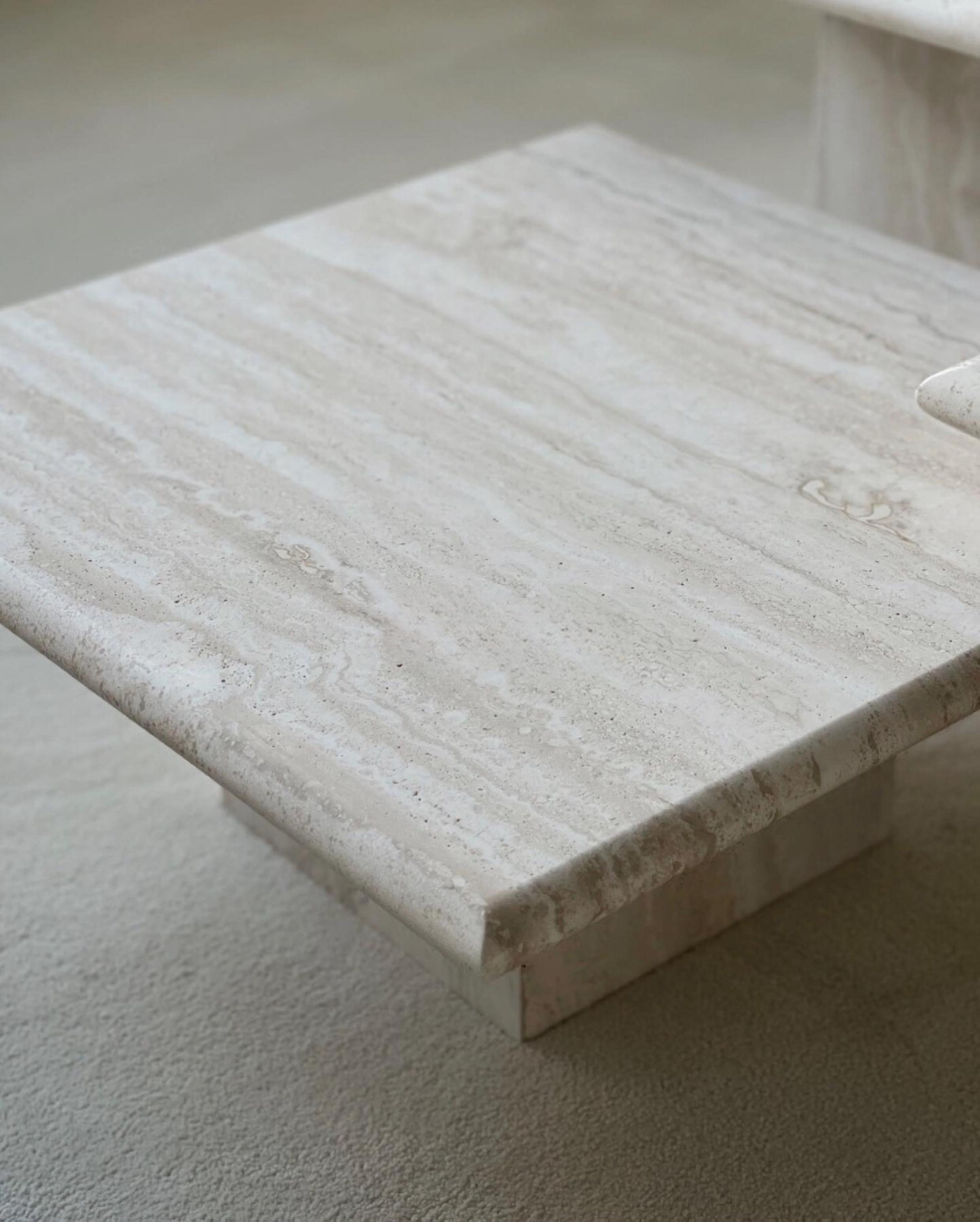 Travertine Nesting Tables Travertine Coffee Tables Modern Travertine