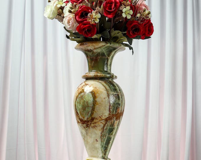 Multi Green Onyx Flower Vase