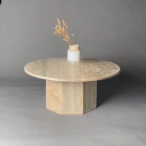 Travertine Marble Table Top: Coffee, End, or Dining