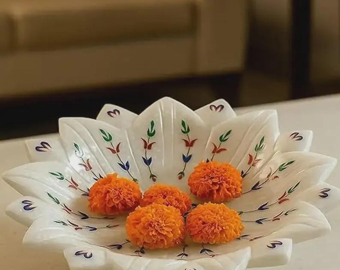 Colorful Floral Bowl | Hand Painted Mandala Catchall | Boho Home Decor Bowl